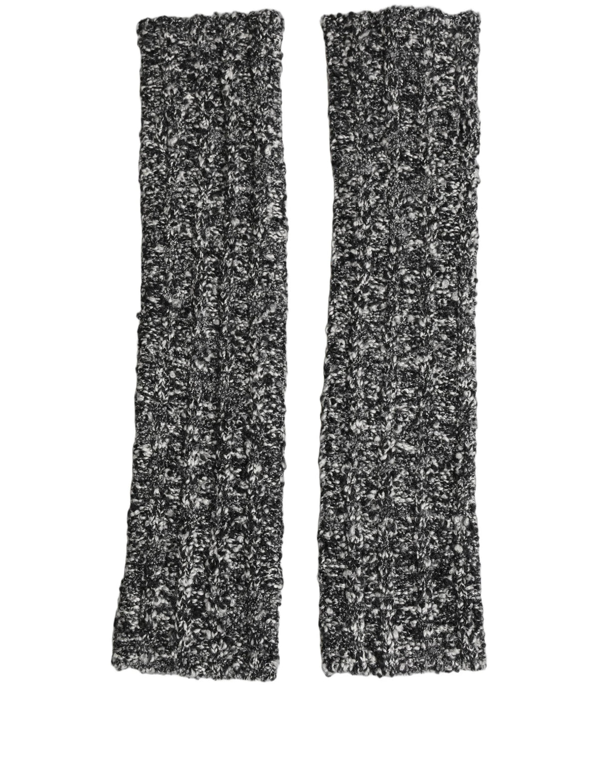Dolce & Gabbana Sleeves Black Wool Blend Knitted Warmer Arm
