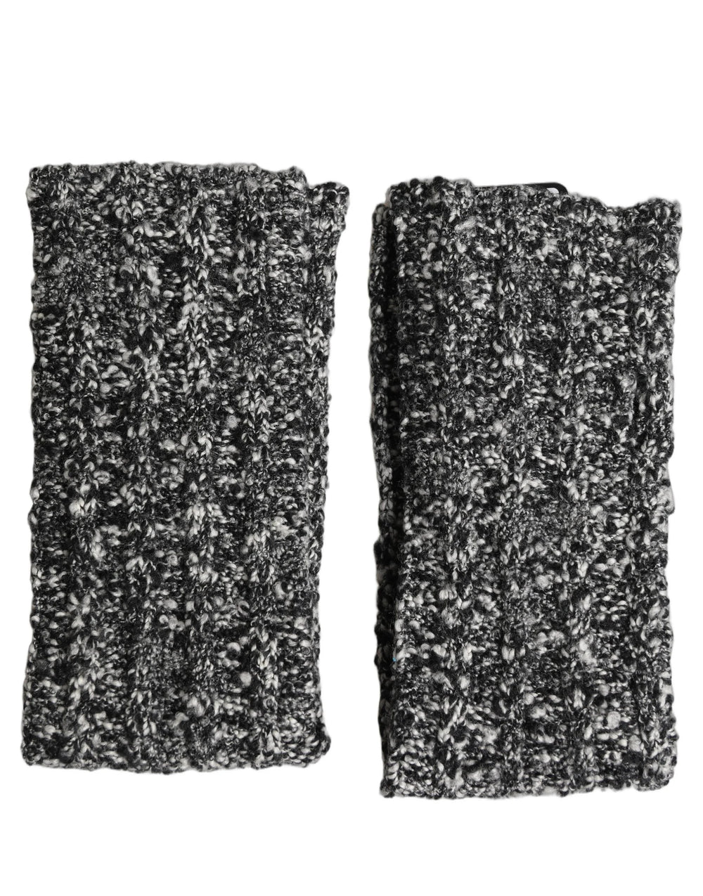 Dolce & Gabbana Sleeves Black Wool Blend Knitted Warmer Arm