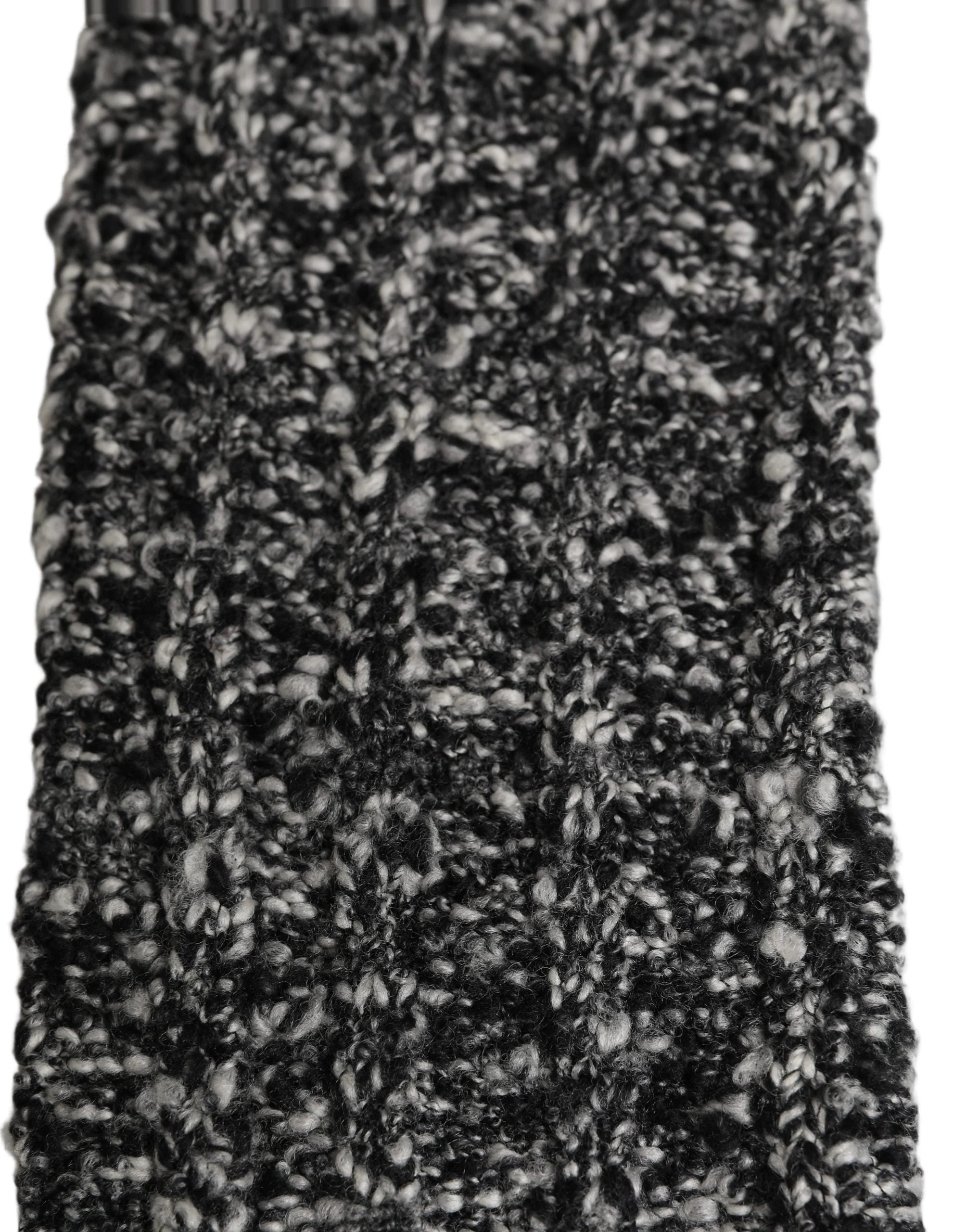 Dolce & Gabbana Sleeves Black Wool Blend Knitted Warmer Arm