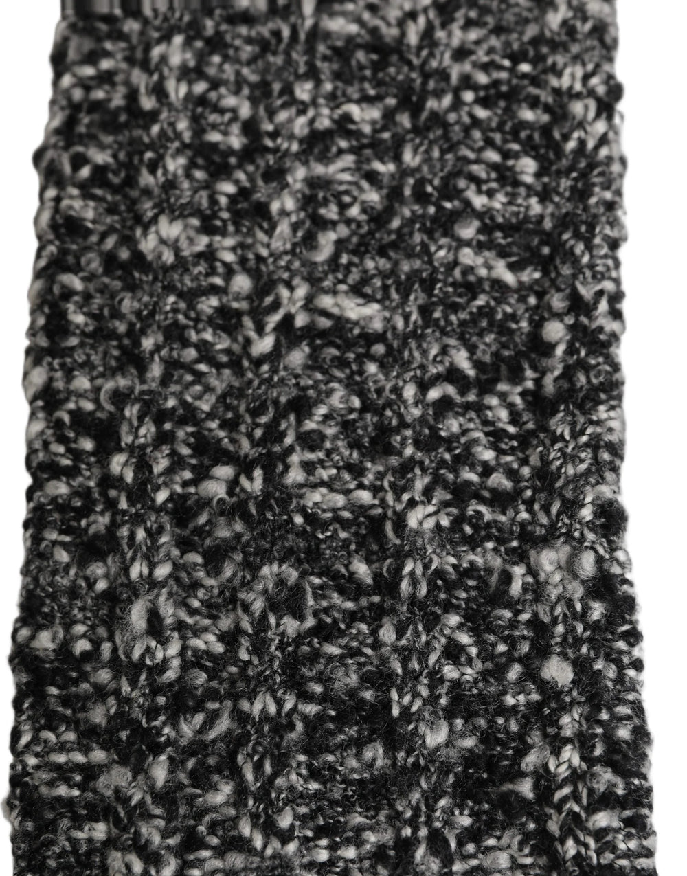Dolce & Gabbana Sleeves Black Wool Blend Knitted Warmer Arm