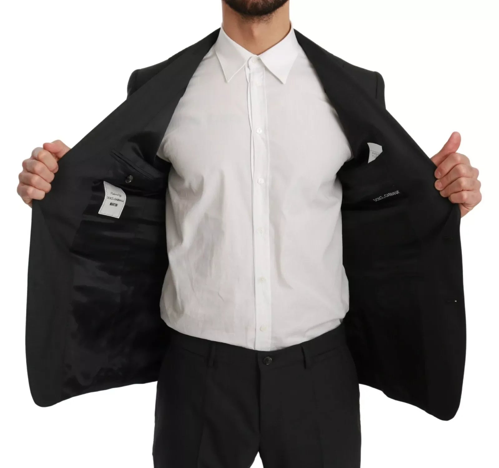 Dolce & Gabbana Slim Fit MARTINI Wool Gray Suit - IT48 | M - Pant Suits