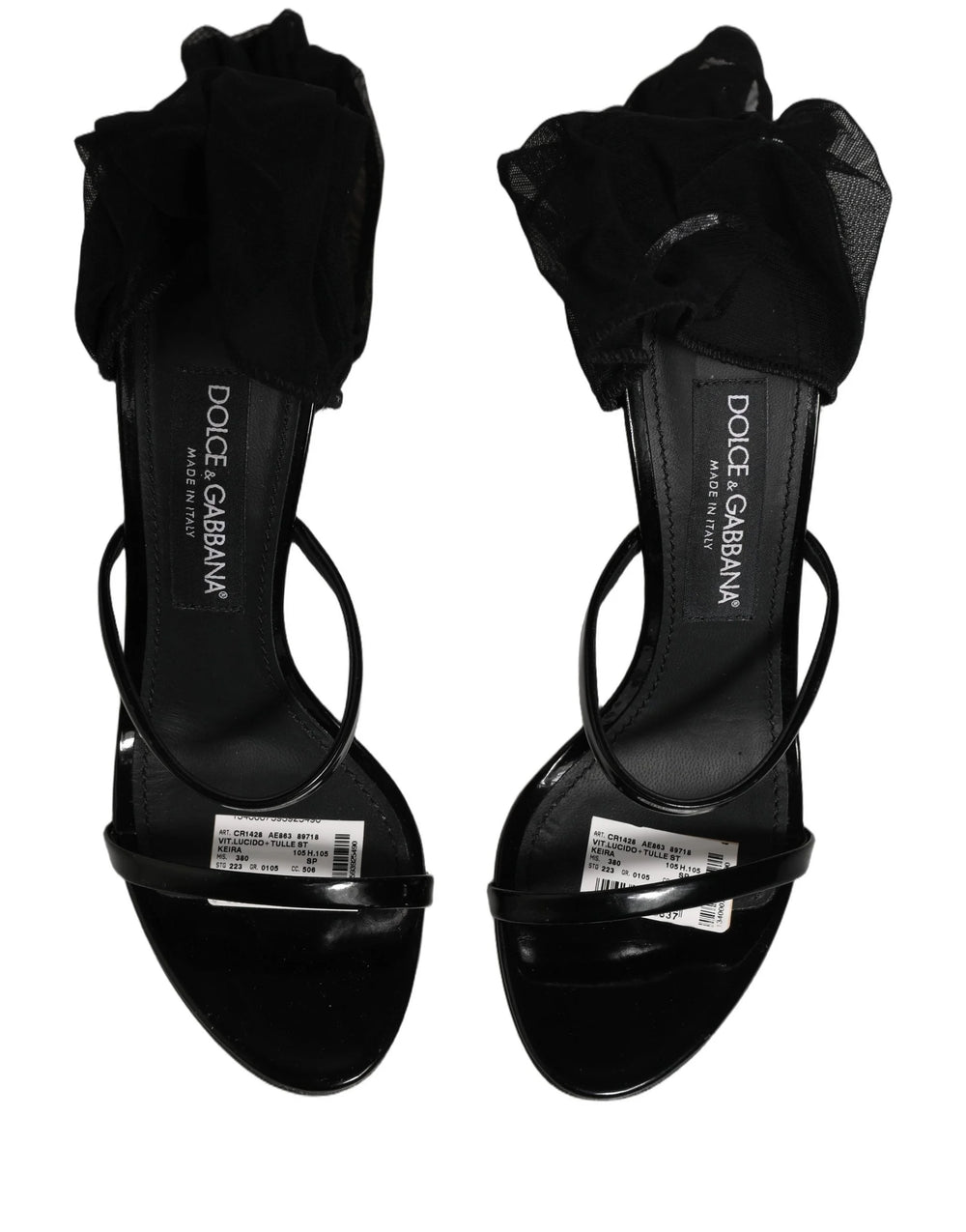 Dolce & Gabbana Stilettosandalien mit Socken, schwarze Overknee-Stiefel - EU38/US7.5