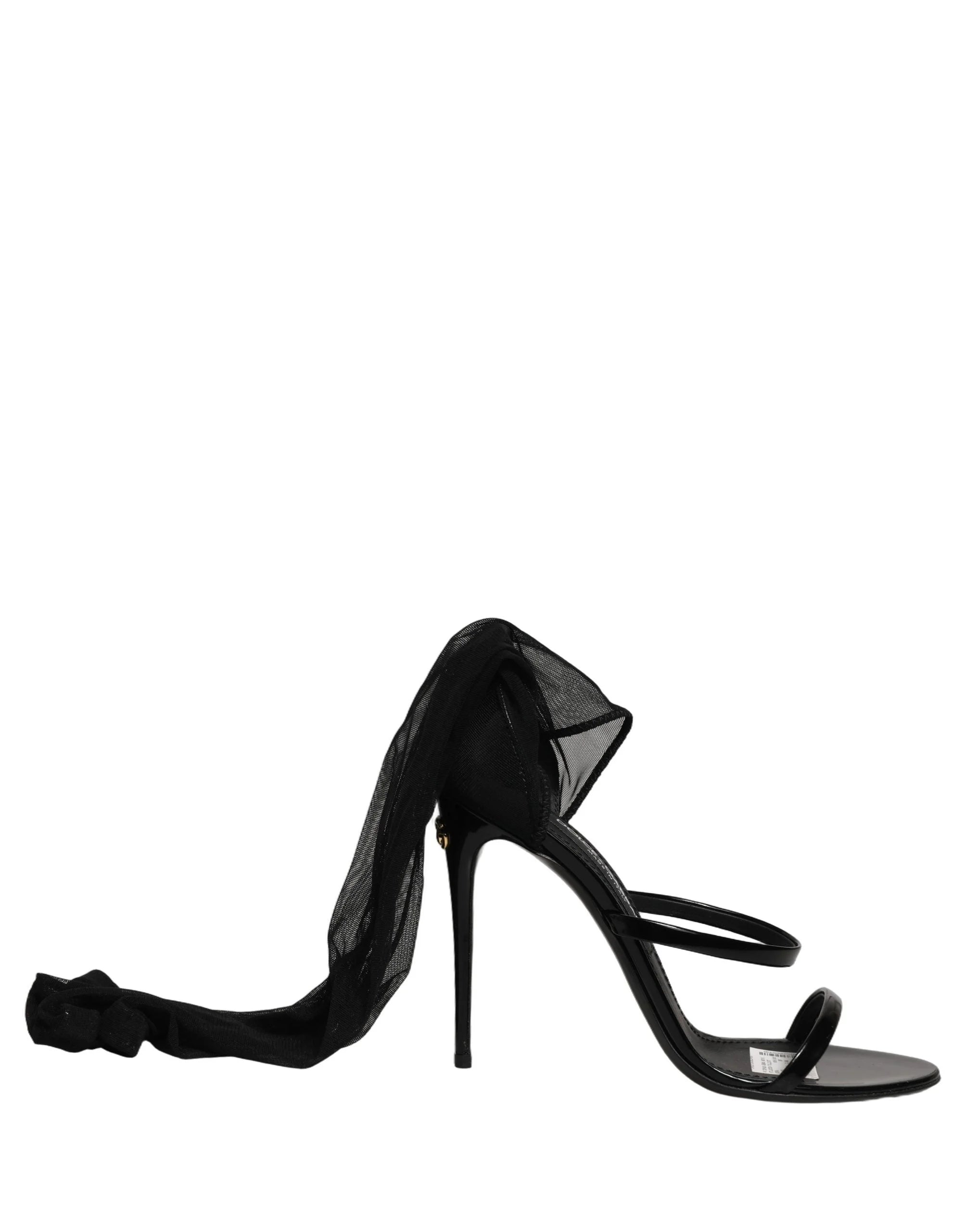Dolce & Gabbana Stilettosandalien mit Socken, schwarze Overknee-Stiefel - EU38/US7.5