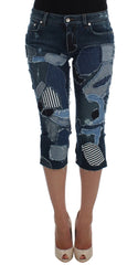 Dolce & Gabbana Stretch Blue Patchwork Jeans Shorts - IT36 | XS - Denim Shorts
