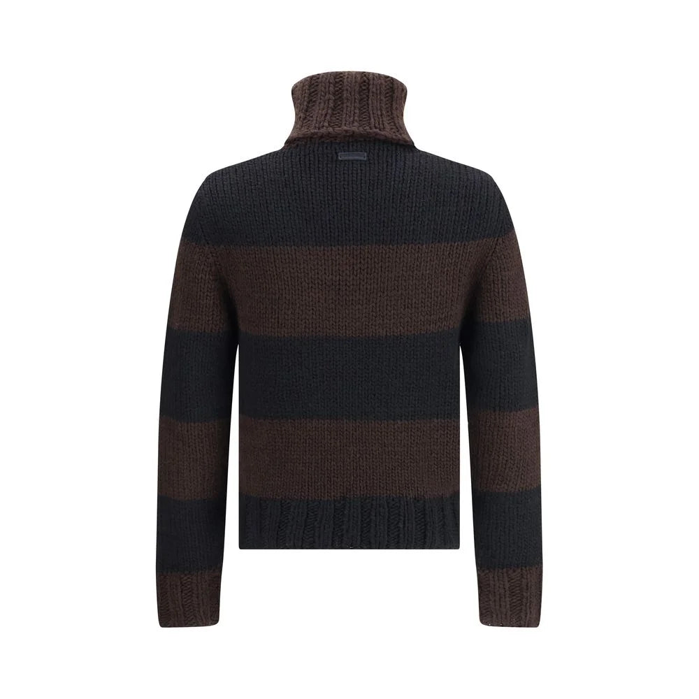 Dolce & Gabbana Striped Wool-Blend Turtleneck - Sweaters