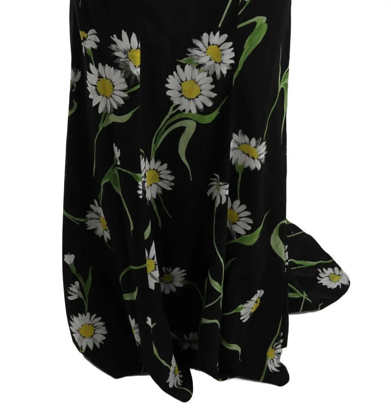 Dolce & Gabbana Sunflower Silk Stretch Sheath Dress - Dresses