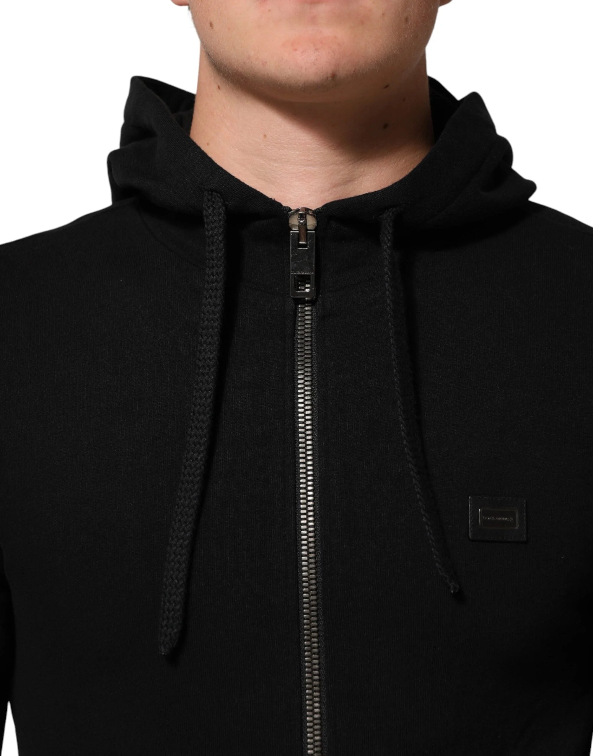 Dolce & Gabbana Sweater Black Cotton Hooded Men Sweatshirt Sweater - IT44 | XS - Hoodies