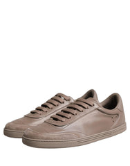 Dolce & Gabbana Taupe Saint Tropez Low Top Sneakers Shoes - EU41.5/US8.5