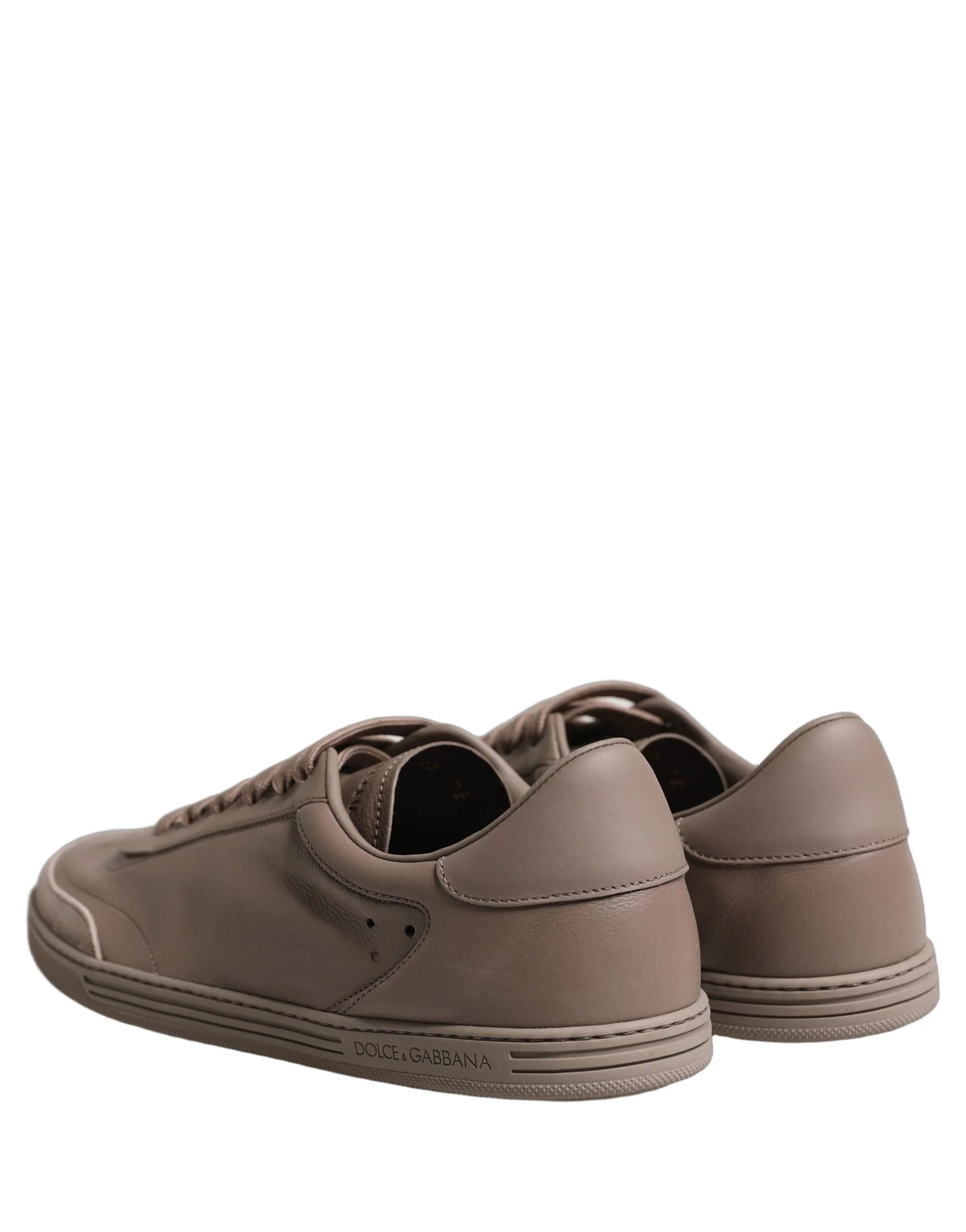 Dolce & Gabbana Taupe Saint Tropez Low Top Sneakers Shoes - EU41.5/US8.5