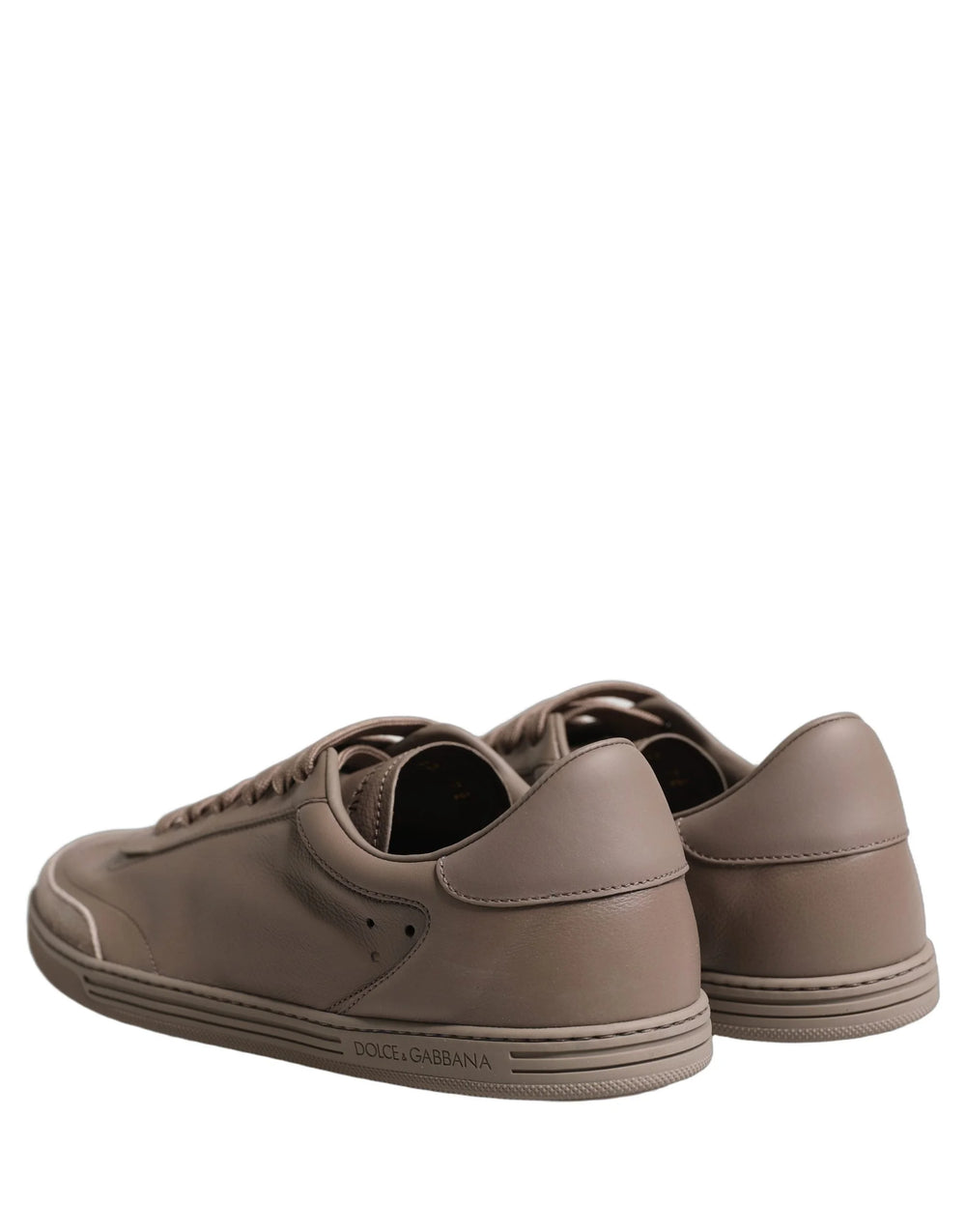 Dolce & Gabbana Taupe Saint Tropez Low Top Sneakers Shoes - EU41.5/US8.5
