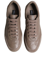 Dolce & Gabbana Taupe Saint Tropez Low Top Sneakers Shoes - EU41.5/US8.5
