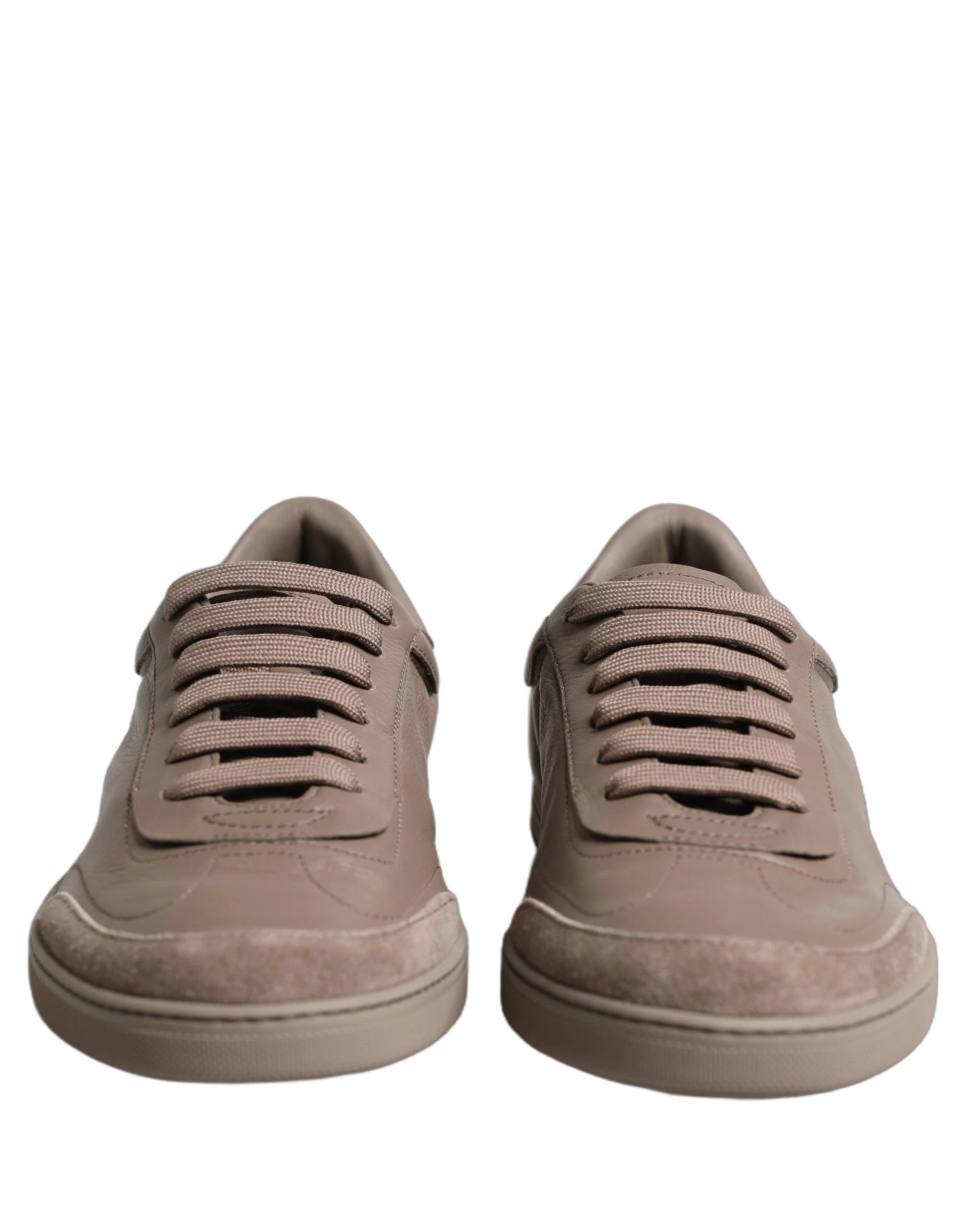 Dolce & Gabbana Taupe Saint Tropez Low Top Sneakers Shoes - EU41.5/US8.5