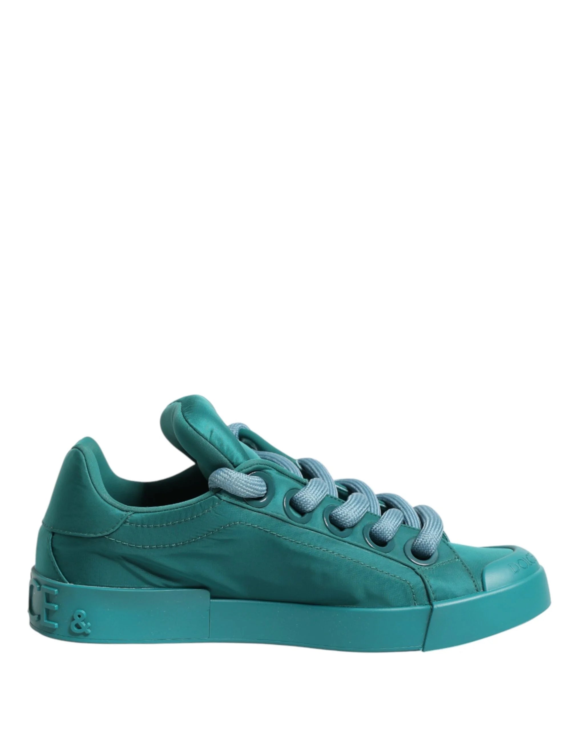 Dolce & Gabbana Teal Portofino Men Low Top Sneakers Shoes - EU44/US11