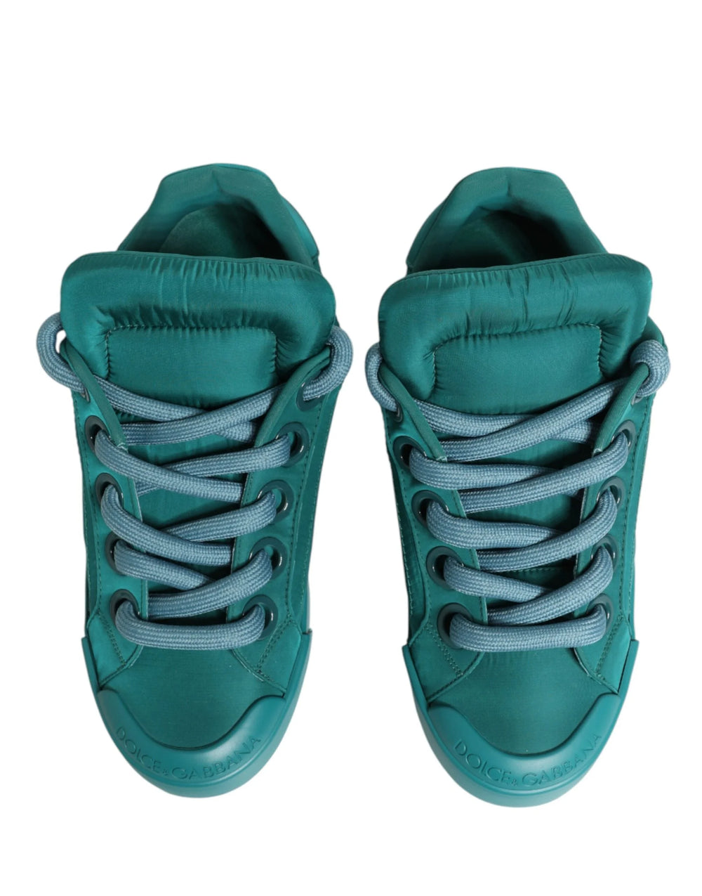 Dolce & Gabbana Teal Portofino Men Low Top Sneakers Shoes - EU44/US11