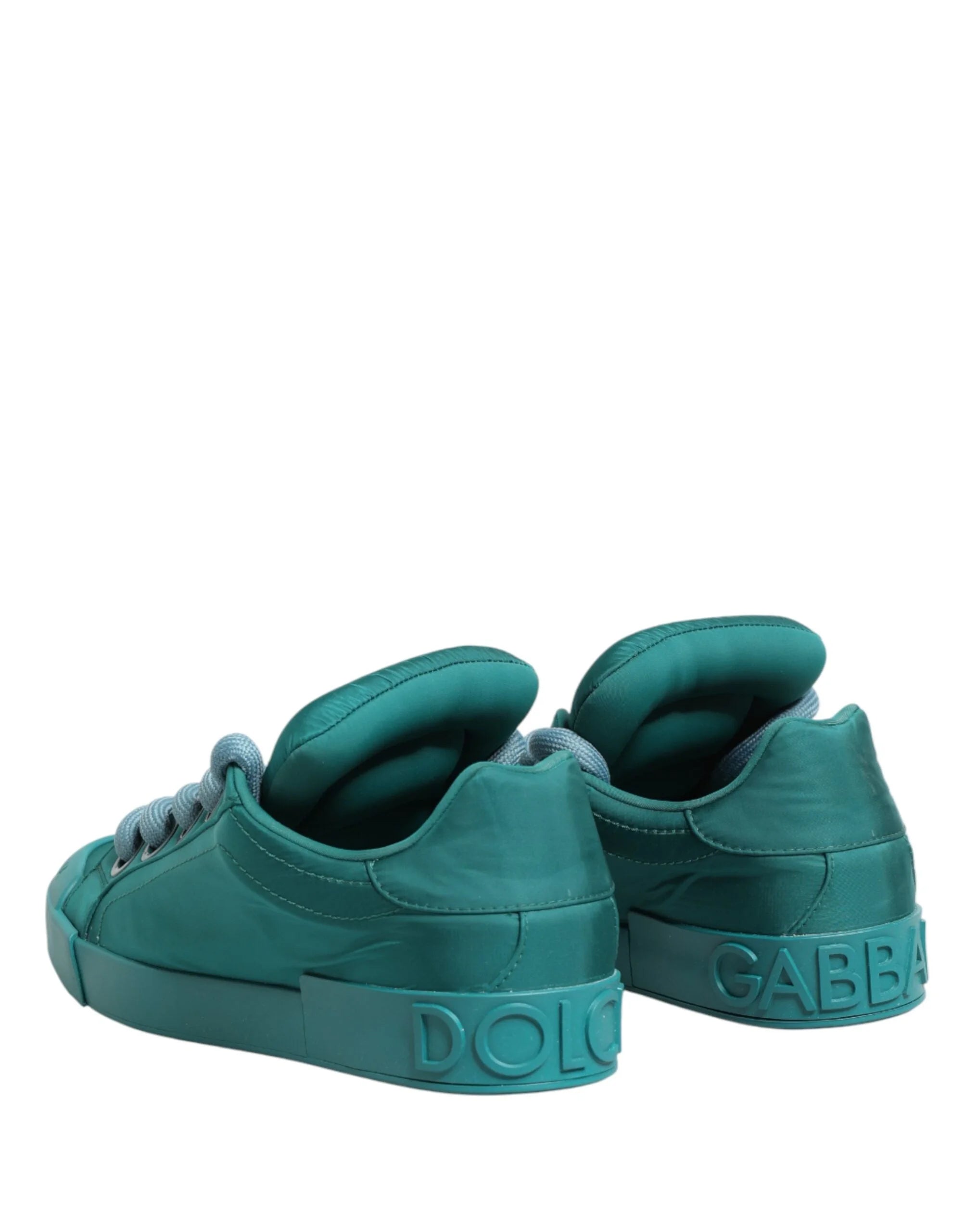 Dolce & Gabbana Teal Portofino Men Low Top Sneakers Shoes - EU44/US11