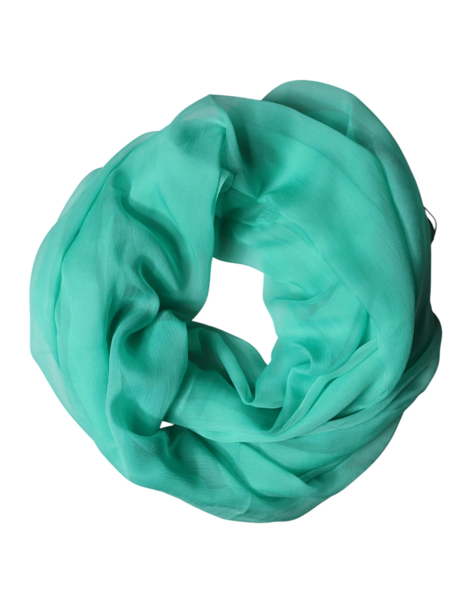 Dolce & Gabbana Teal Stole Silk Neck Wrap Shawl Men Scarf