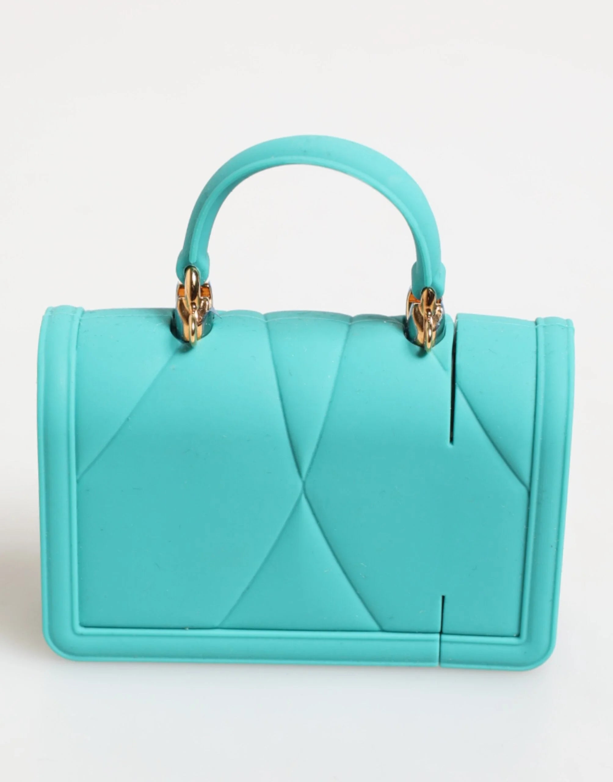 Dolce & Gabbana Turquoise Silicone Devotion Heart Cover Bag Airpods Case - Headphone Carrying Cases