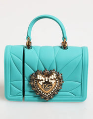 Dolce & Gabbana Turquoise Silicone Devotion Heart Cover Bag Airpods Case - Headphone Carrying Cases