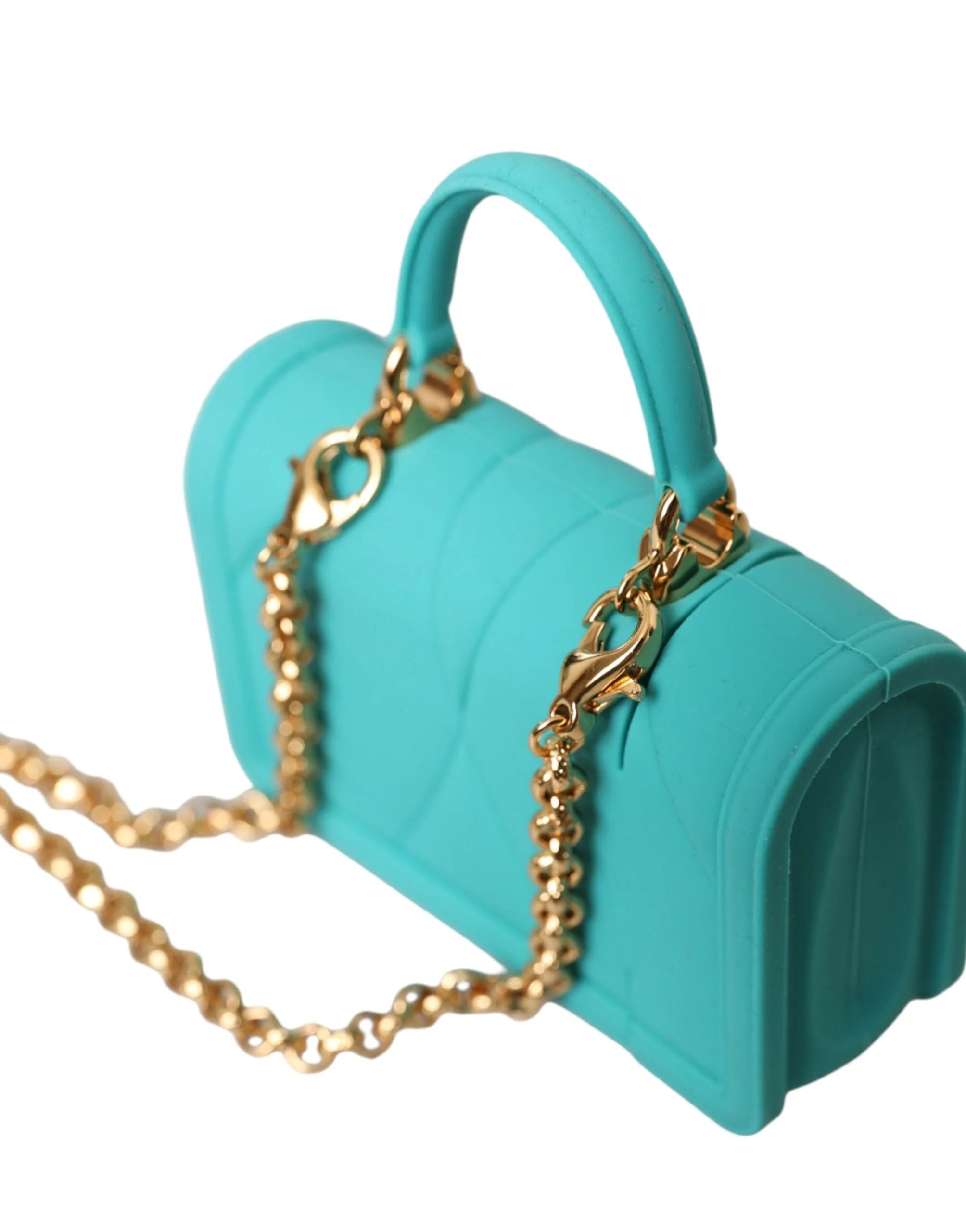 Dolce & Gabbana Turquoise Silicone Devotion Heart Cover Bag Airpods Case - Headphone Carrying Cases