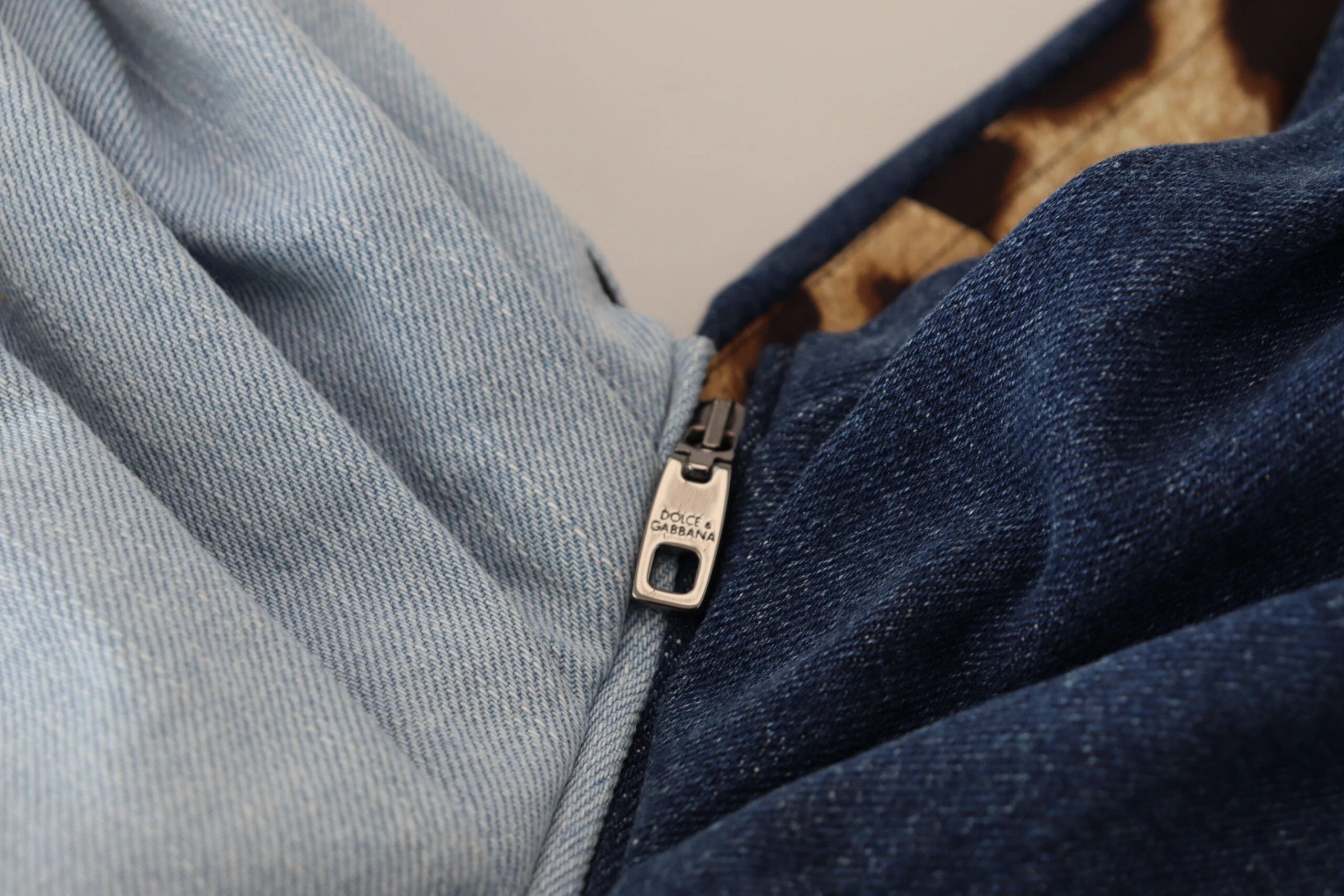 Dolce & Gabbana Two Tone Blue Patchwork Denim Mini Dress - Dresses