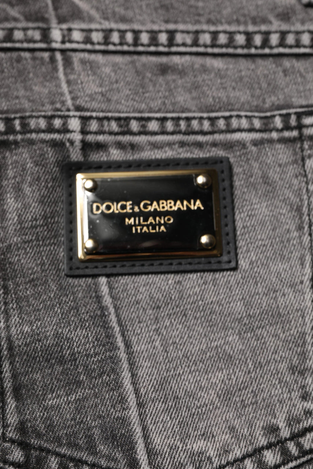 Dolce & Gabbana Two Tone Gray Cotton Denim Jeans - IT50 | L - Jeans