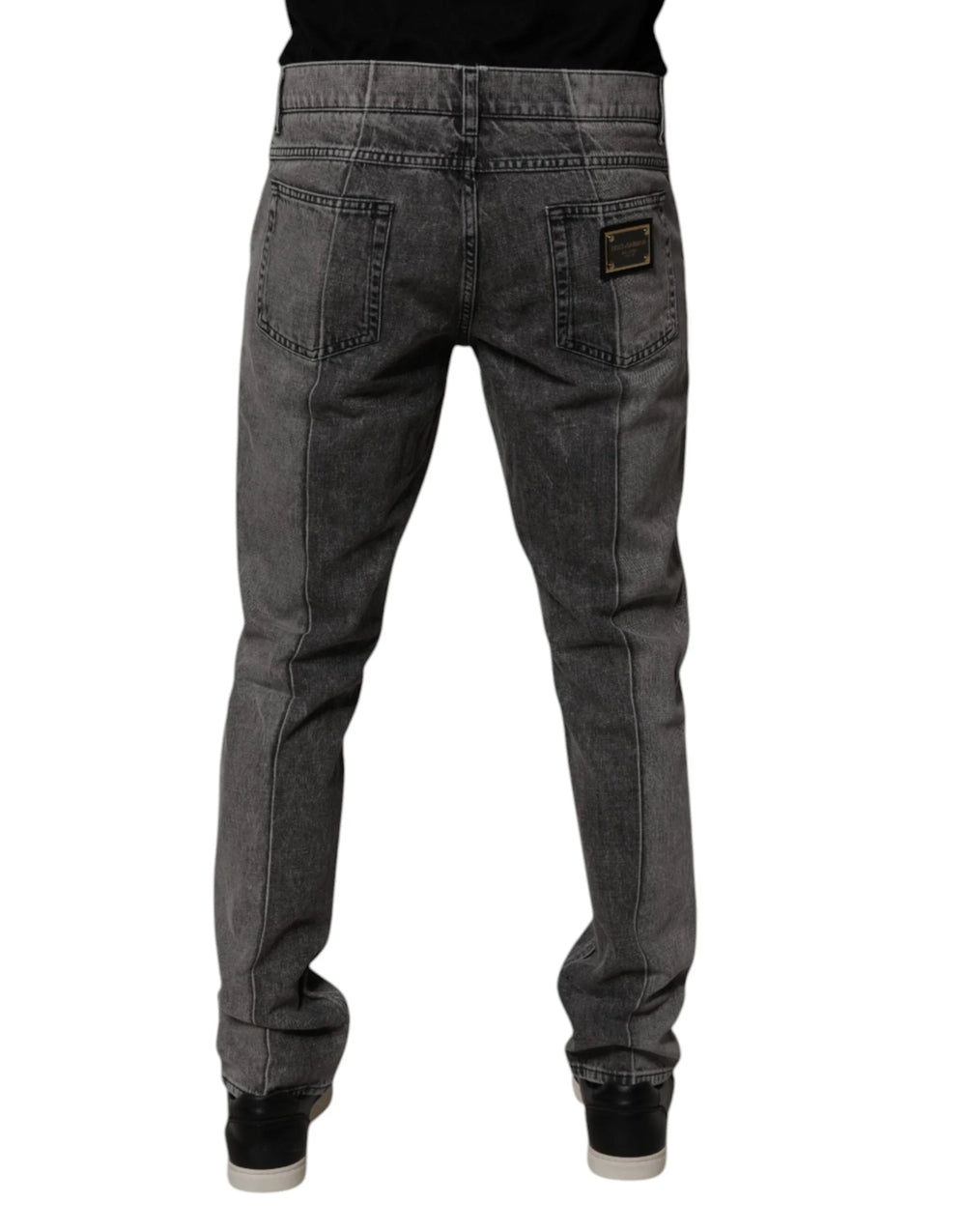 Dolce & Gabbana Two Tone Gray Cotton Denim Jeans - IT50 | L - Jeans
