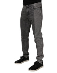 Dolce & Gabbana Two Tone Gray Cotton Denim Jeans - IT50 | L - Jeans