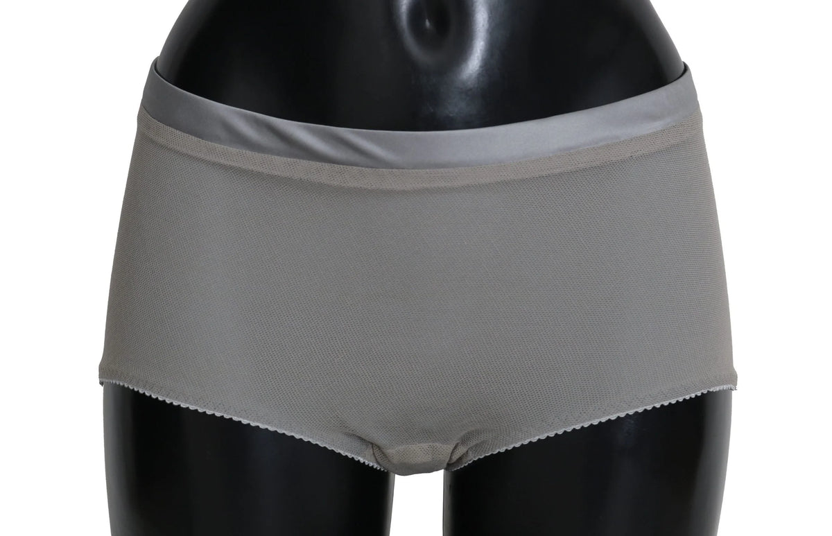 Dolce & Gabbana Underwear Silver With Net Silk Bottoms - IT4 | L - Boyshorts