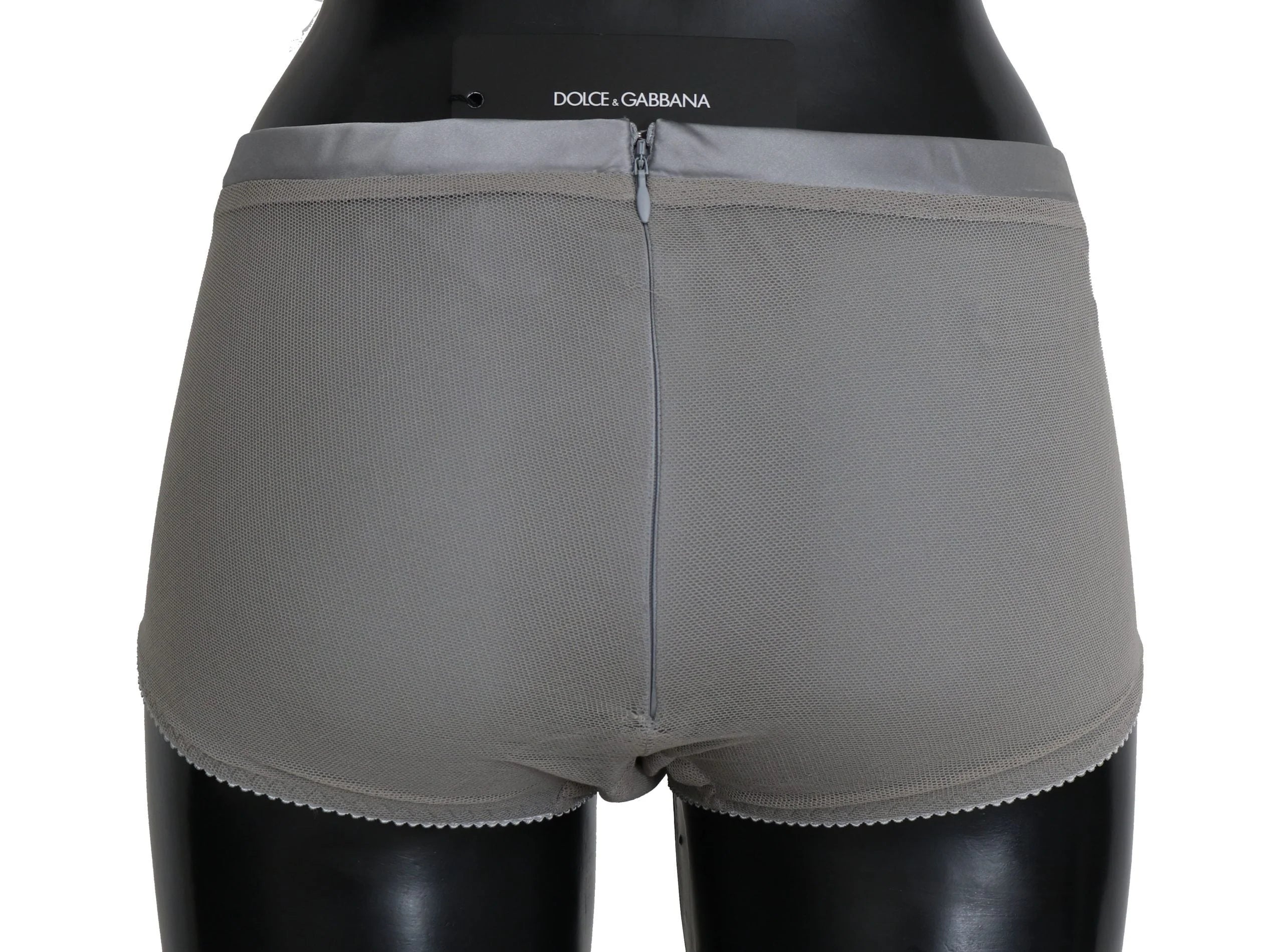 Dolce & Gabbana Underwear Silver With Net Silk Bottoms - IT4 | L - Boyshorts