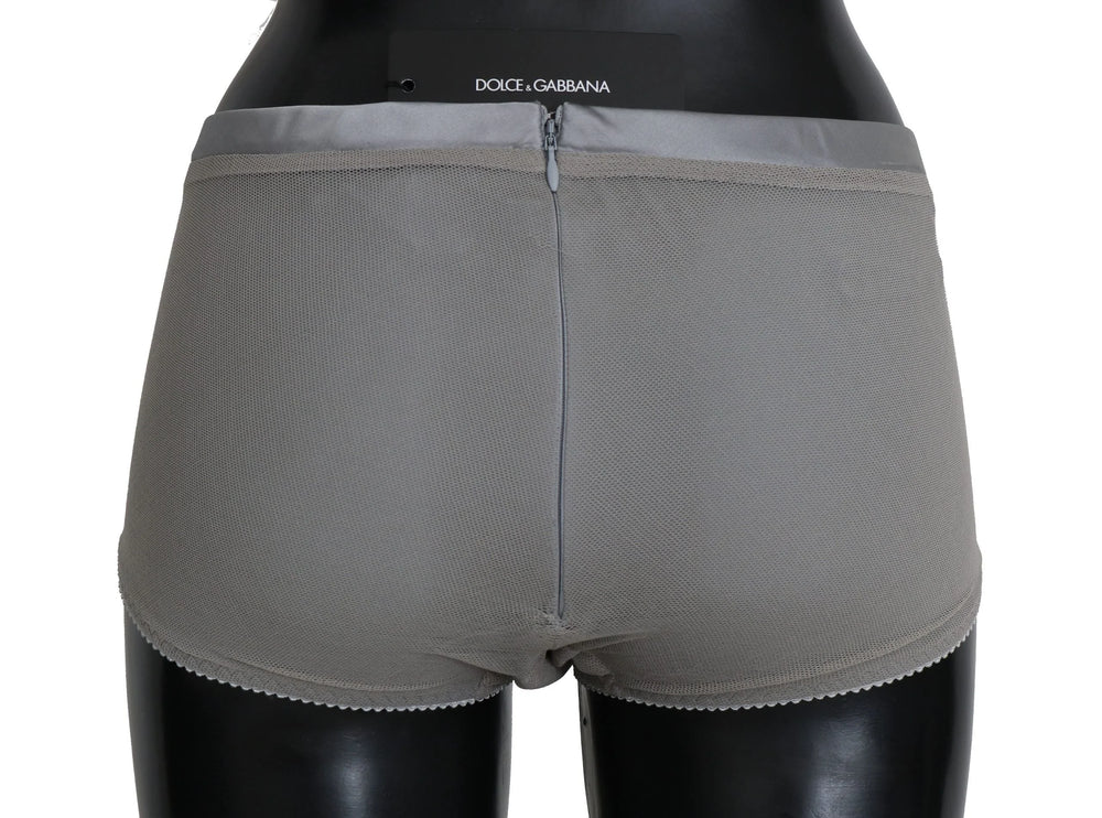 Dolce & Gabbana Underwear Silver With Net Silk Bottoms - IT4 | L - Boyshorts