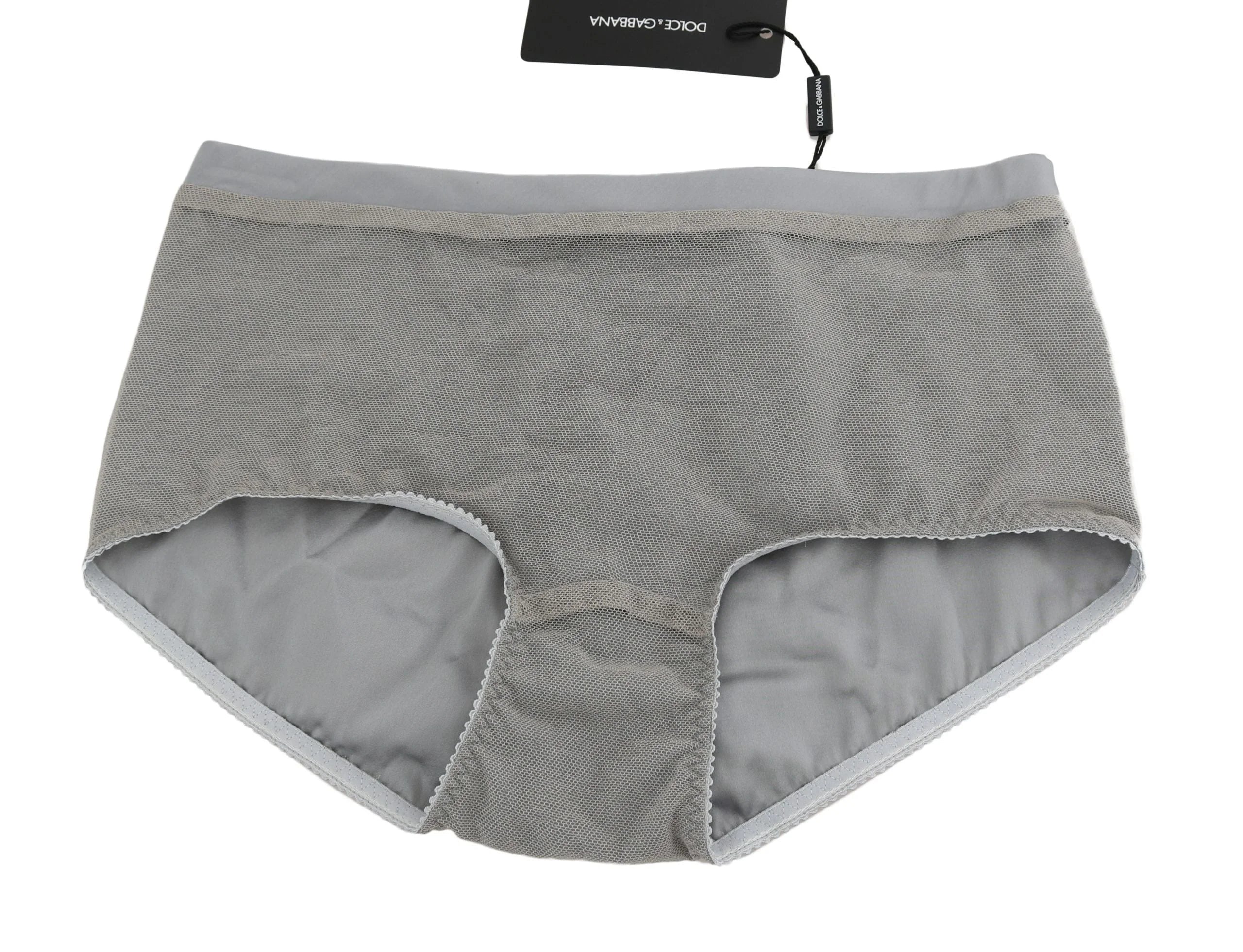 Dolce & Gabbana Underwear Silver With Net Silk Bottoms - IT4 | L - Boyshorts