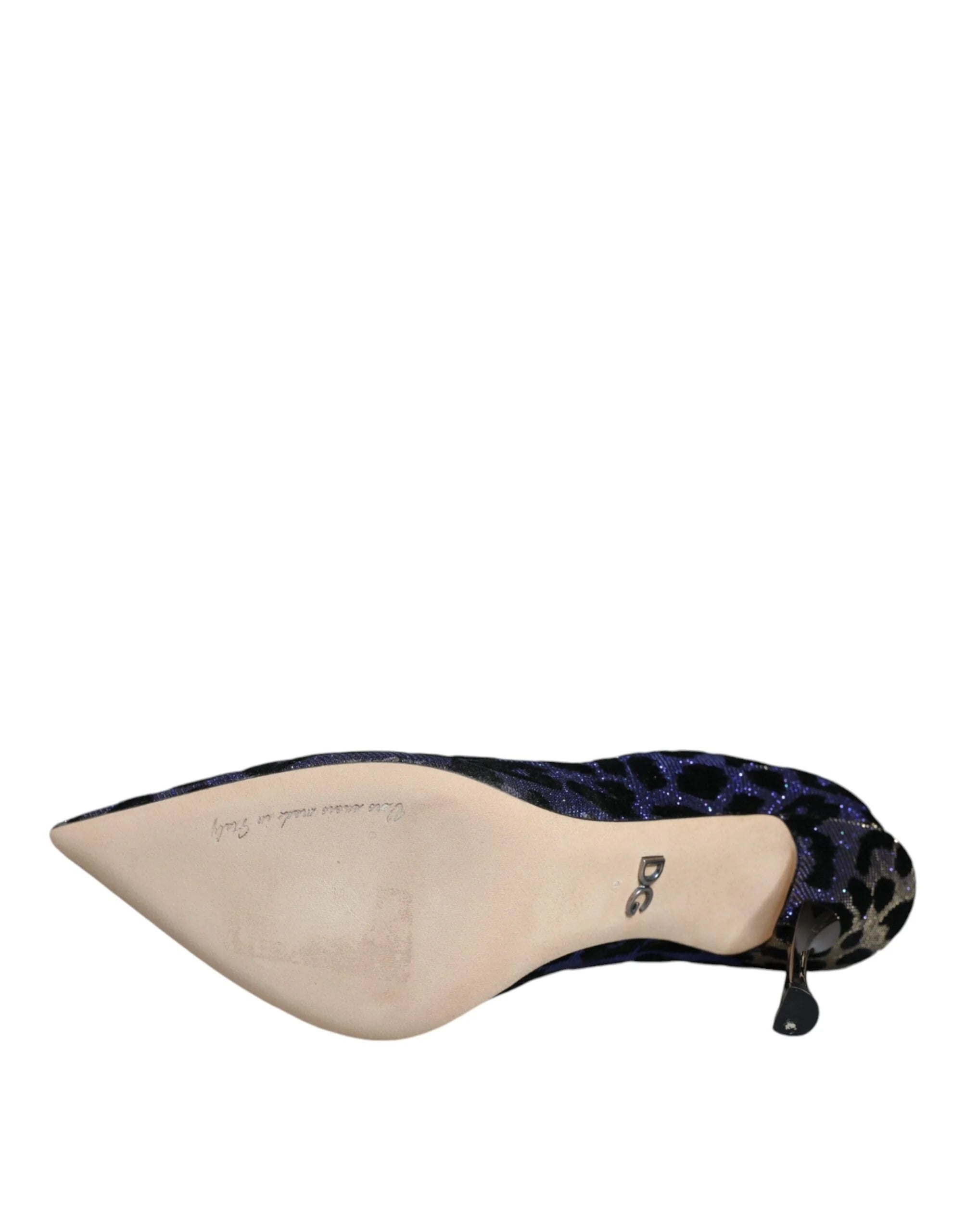Dolce & Gabbana Violet Leopard Lurex High Heels Pumps Shoes - EU37/US7 - Heels