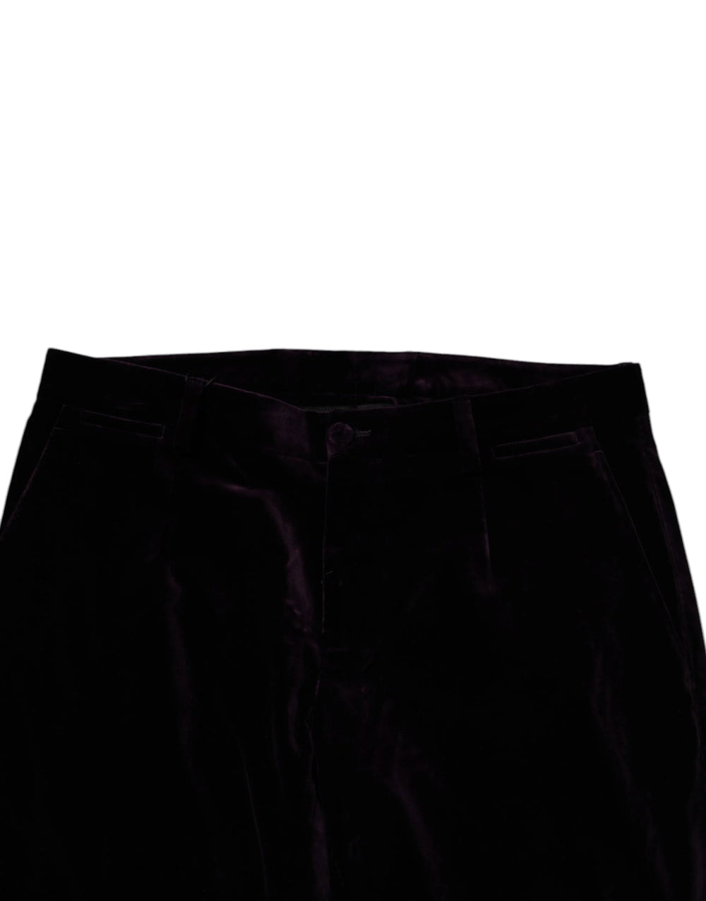 Dolce & Gabbana Violet Velvet Cotton Men Dress Formal Pants - IT48 | M - Trousers
