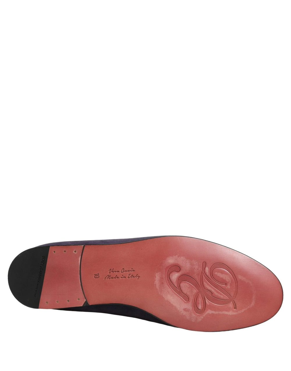 Dolce & Gabbana Violet Velvet Slip On Men Flats Loafers Shoes - EU44/US11