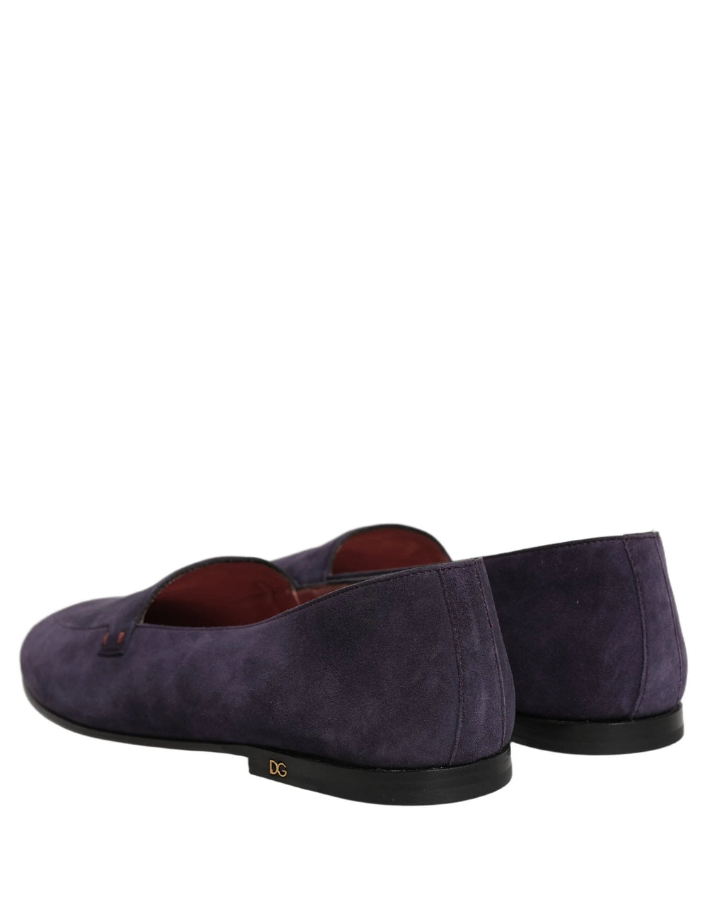 Dolce & Gabbana Violet Velvet Slip On Men Flats Loafers Shoes - EU44/US11