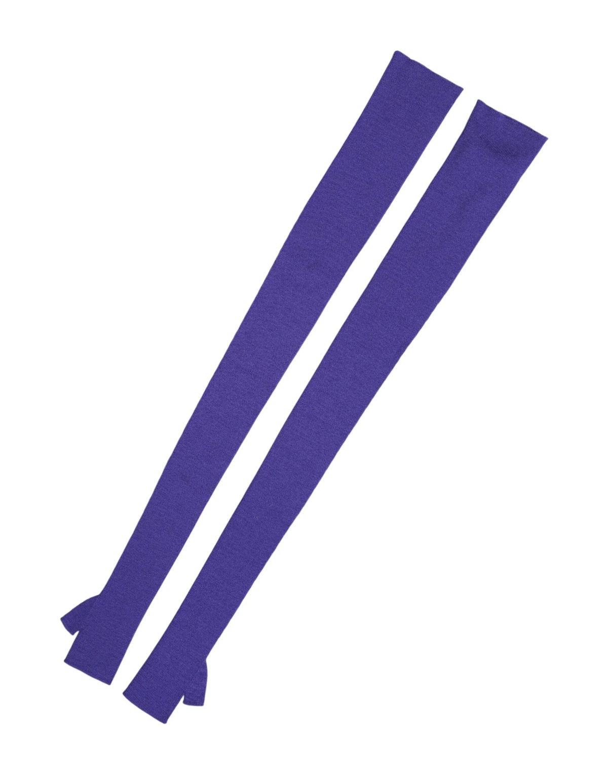 Dolce & Gabbana Violet Wool Fingerless Elbow Length Mitten Gloves - One Size