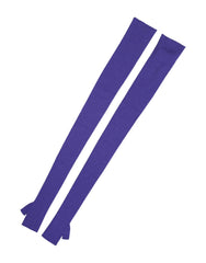 Dolce & Gabbana Violet Wool Fingerless Elbow Length Mitten Gloves - One Size