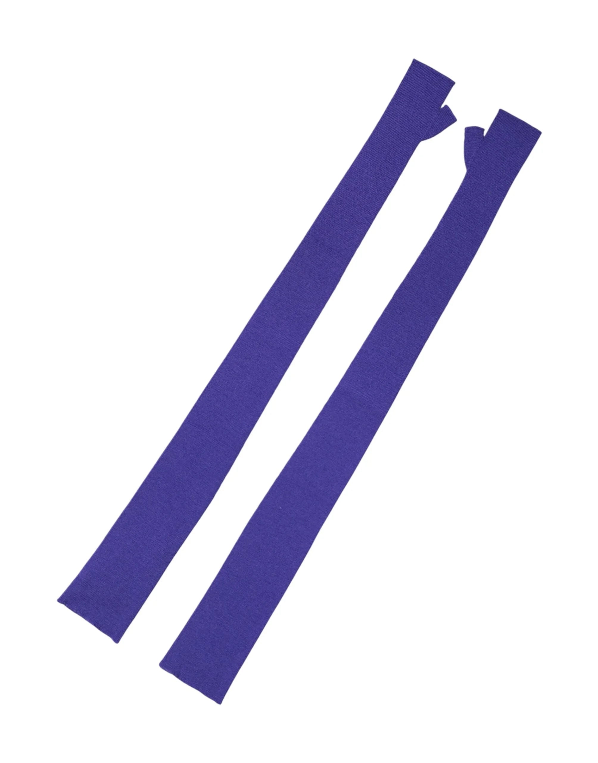 Dolce & Gabbana Violet Wool Fingerless Elbow Length Mitten Gloves - One Size