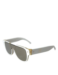 Dolce & Gabbana White Acetate Mirror Lenses DG4356 Sunglasses - Sunglasses
