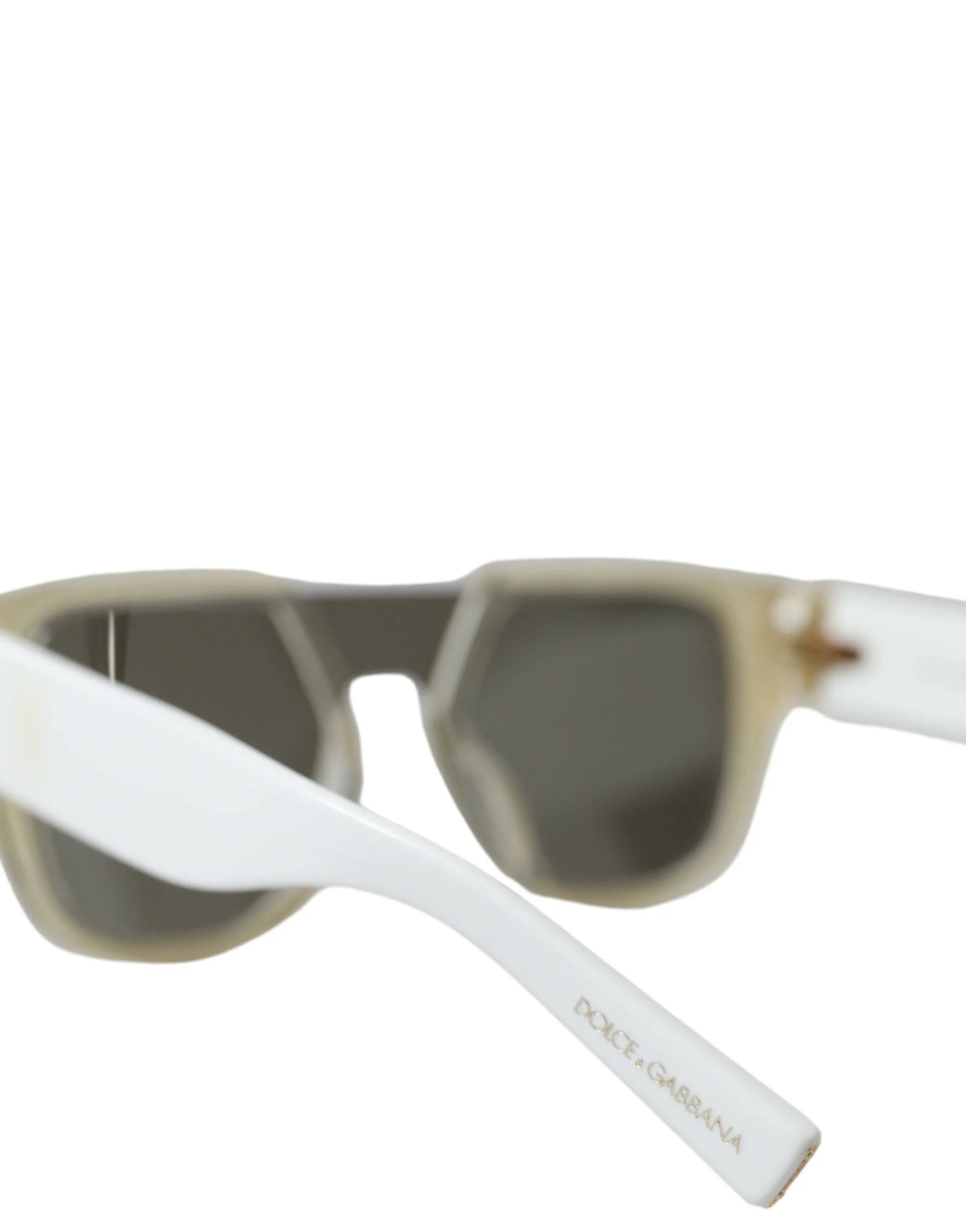Dolce & Gabbana White Acetate Mirror Lenses DG4356 Sunglasses - Sunglasses