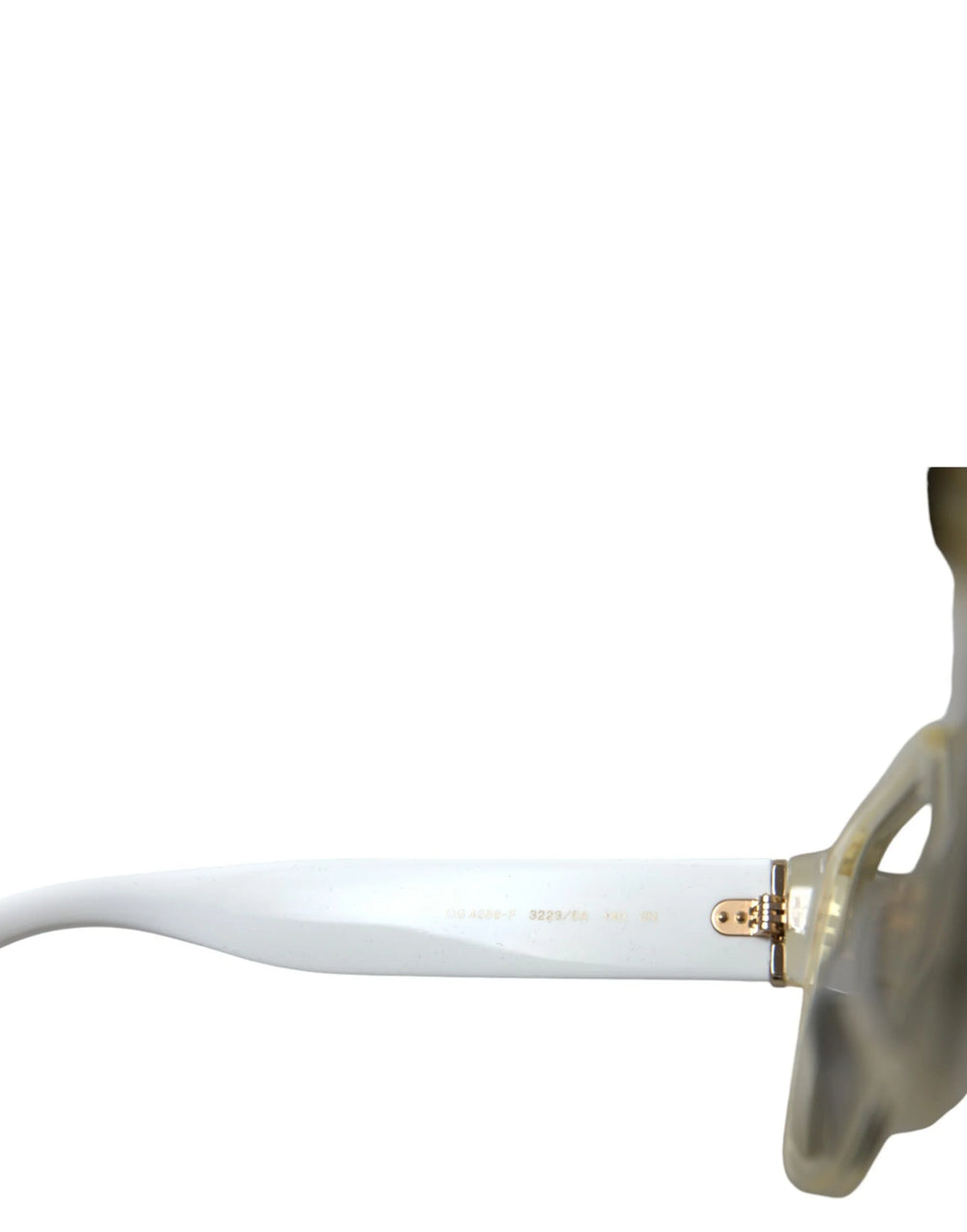 Dolce & Gabbana White Acetate Mirror Lenses DG4356 Sunglasses - Sunglasses