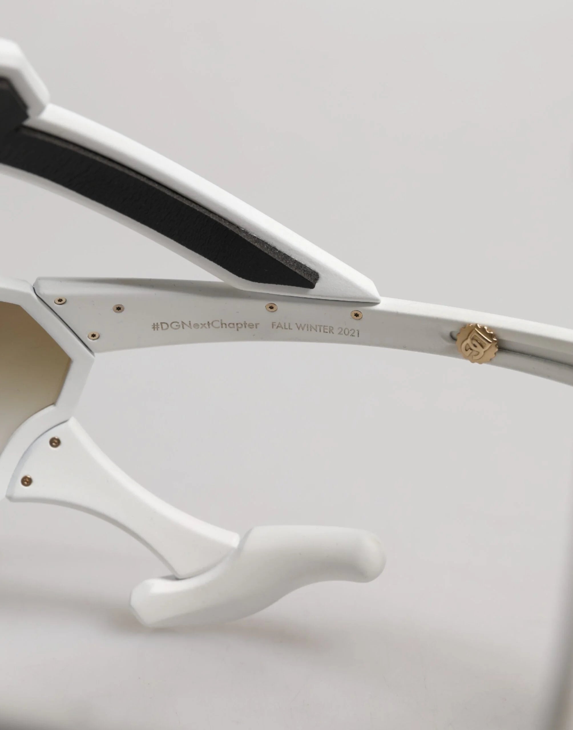 Dolce & Gabbana White Acetate Next Generation Mask Eyewear Sunglasses - Sunglasses