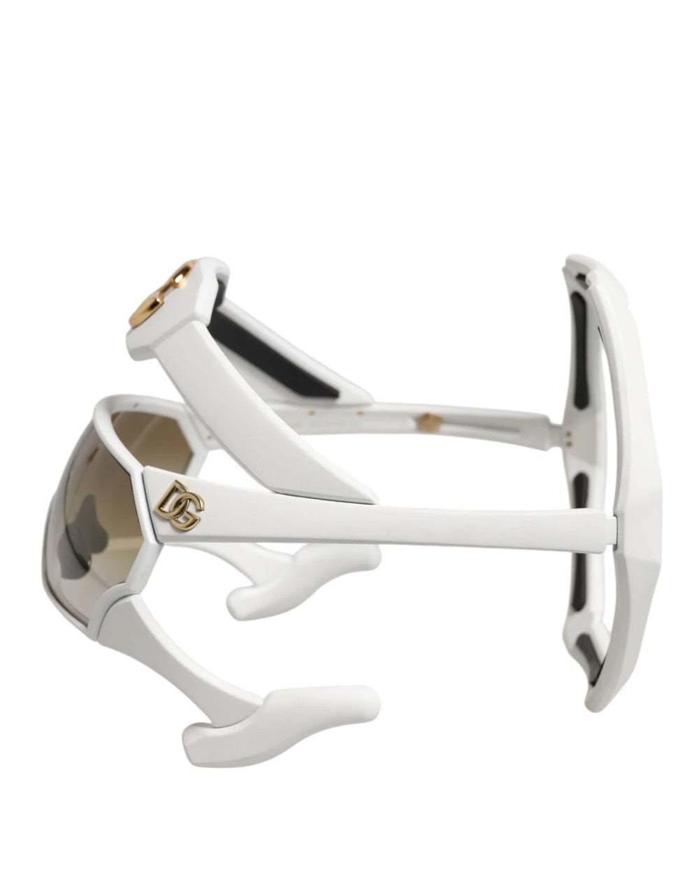 Dolce & Gabbana White Acetate Next Generation Mask Eyewear Sunglasses - Sunglasses