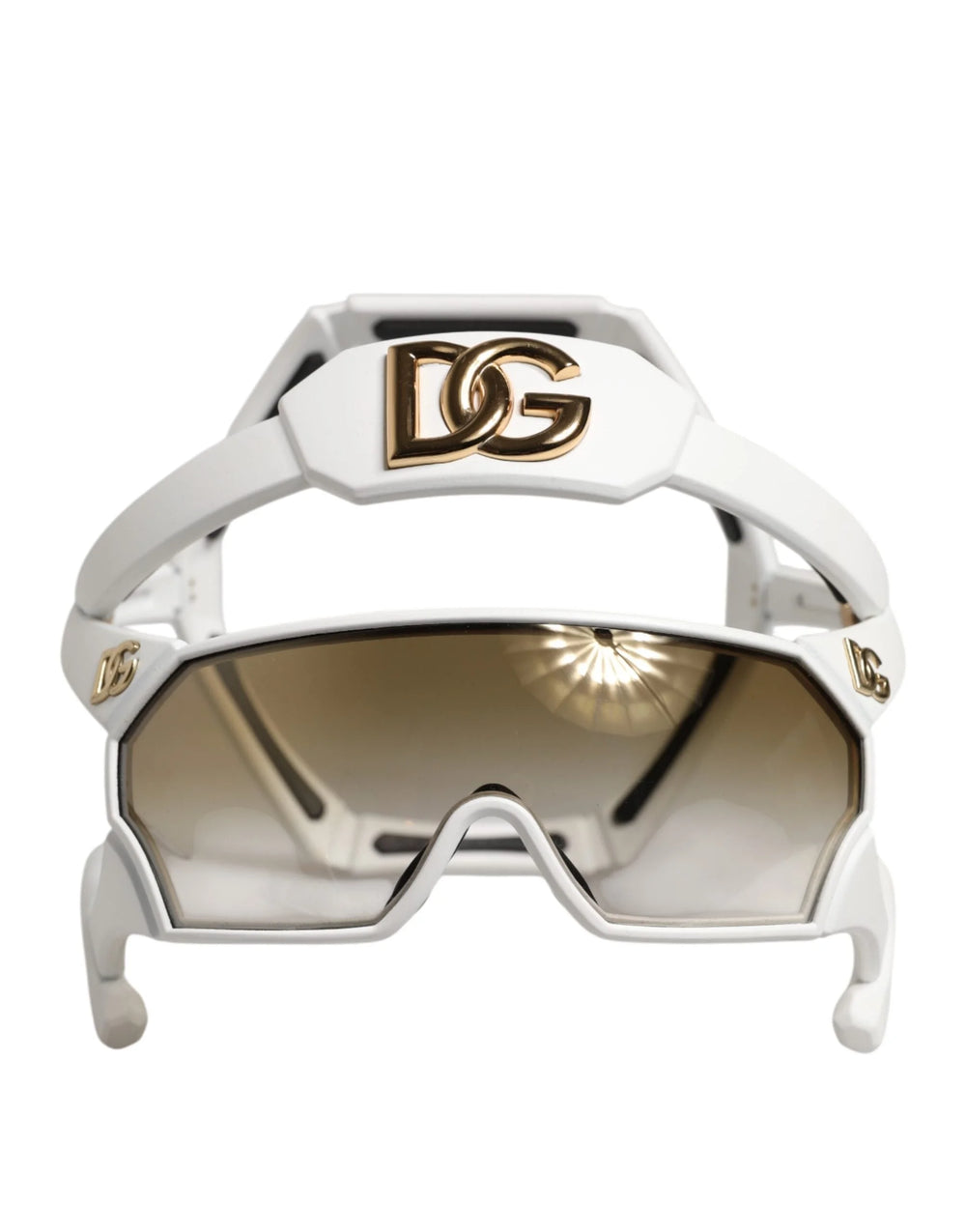 Dolce & Gabbana White Acetate Next Generation Mask Eyewear Sunglasses - Sunglasses