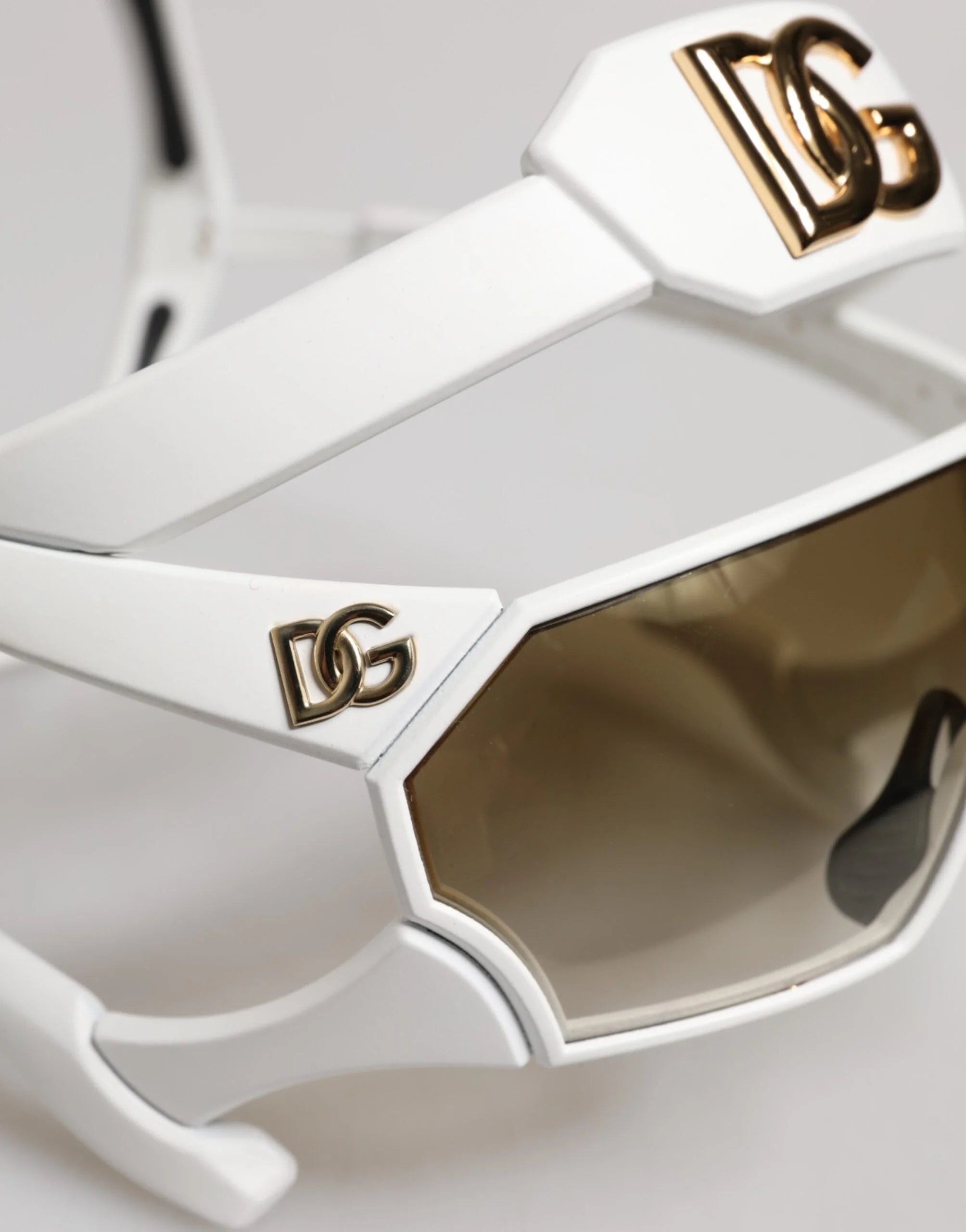 Dolce & Gabbana White Acetate Next Generation Mask Eyewear Sunglasses - Sunglasses