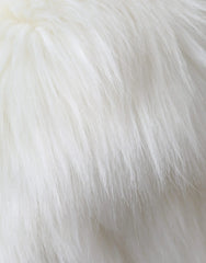 Dolce & Gabbana White Acrylic Fur Womens Bucket Hat - 59 cm|L