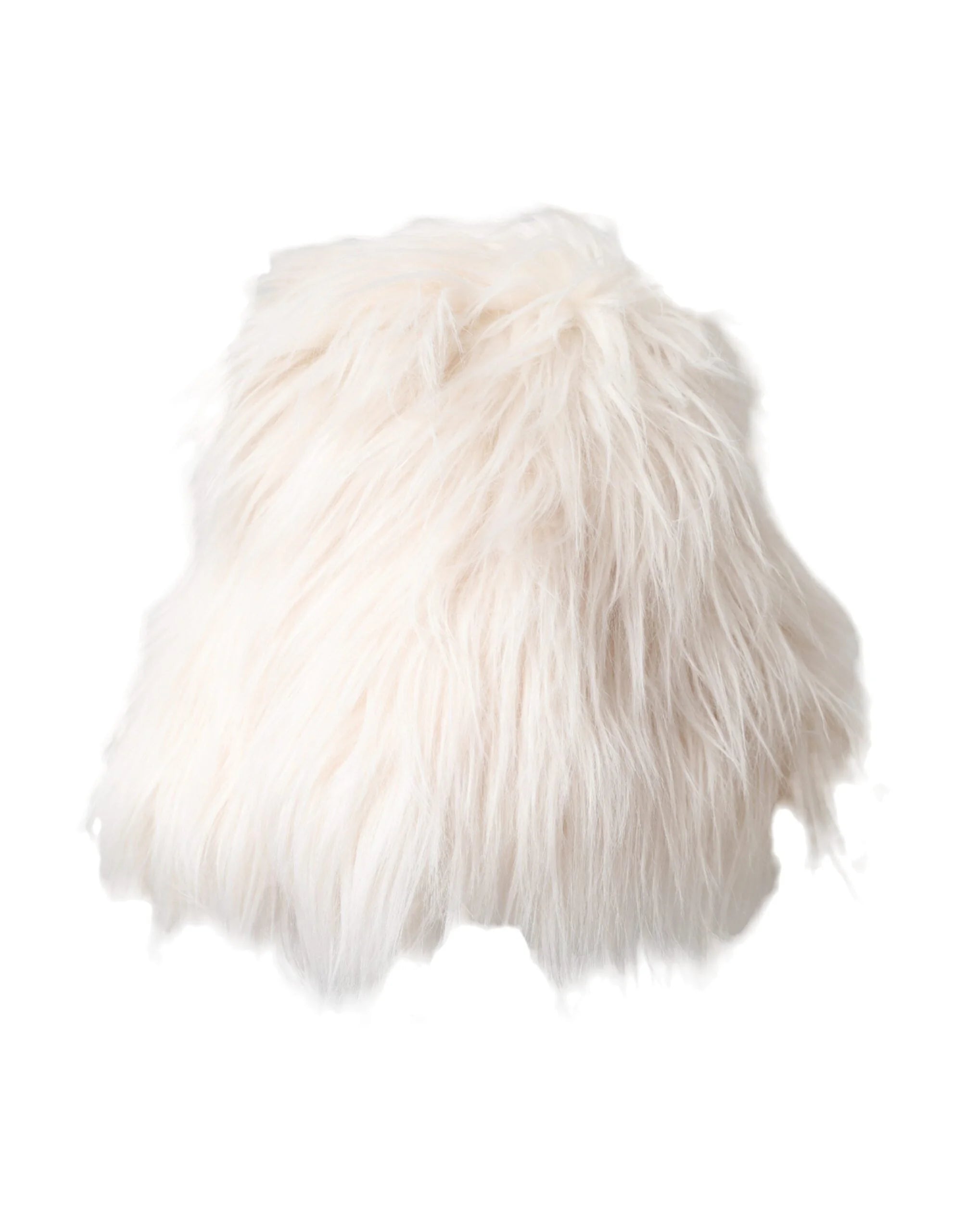 Dolce & Gabbana White Acrylic Fur Womens Bucket Hat - Bucket Hats