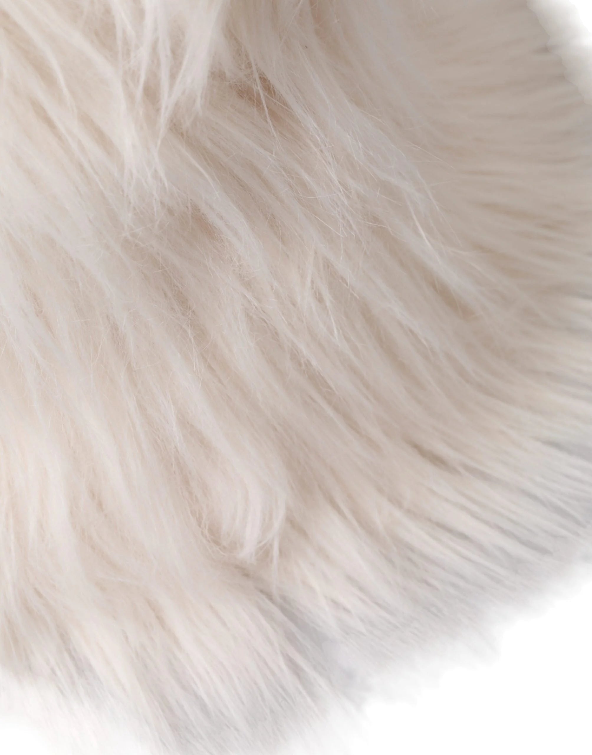 Dolce & Gabbana White Acrylic Fur Womens Bucket Hat - Bucket Hats