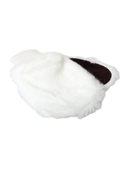 Dolce & Gabbana White Acrylic Knitted Fur Wrist Mitten Gloves - Gloves & Mittens
