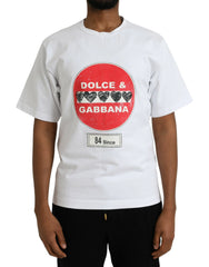 Dolce & Gabbana White Amor Heart Cotton Crewneck Short Sleeve T-shirt - XS - T-Shirts
